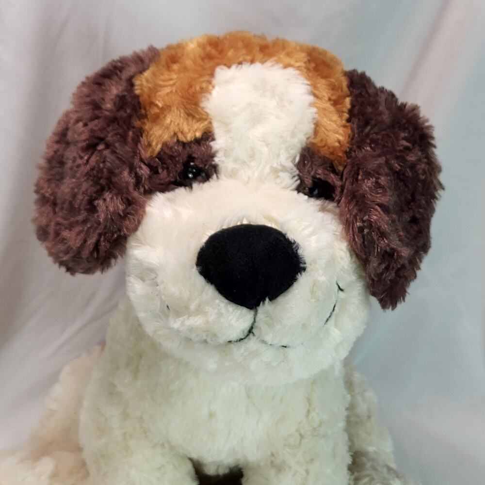 Kellytoy 14" St. Bernard Stuffed Shaggy Plush Puppy Dog Brown White